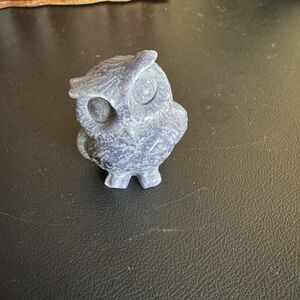 Blue Stone Owl Figurine